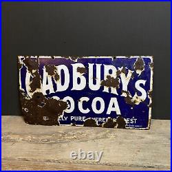 Antique Cadbury's Enamel Sign. Vintage Advertising. #No28Antiques #Somerset