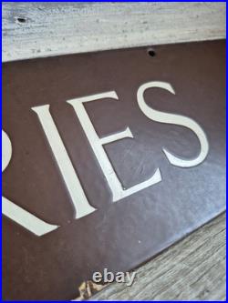 Antique Enamel Sign, Government Enquiries Vintage Sign, Salvage Decoration Antique Enamel Sign, Government Enquiries Vintage Sign, Salvage Decoration