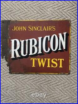 Antique Enamel Snuff Advertising Sign Old Vintage Automobilia