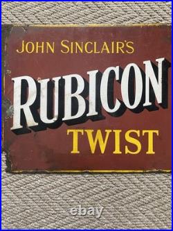 Antique Enamel Snuff Advertising Sign Old Vintage Automobilia