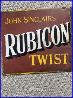 Antique Enamel Snuff Advertising Sign Old Vintage Automobilia