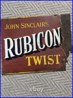 Antique Enamel Snuff Advertising Sign Old Vintage Automobilia