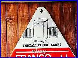 Antique French Enamel Sign. Vintage Sign. Genuine. Boiler Company