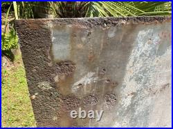 Antique Original Vintage Enamel Porcelain Metal Large Shop Advertising Sign