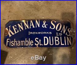 Antique Vintage Enamel Sign Dublin
