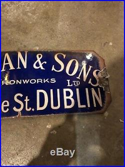 Antique Vintage Enamel Sign Dublin