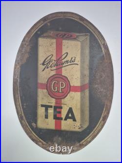Antique / Vintage G. P Tea Enamel Or Tin Sign Godfrey Phillips 52cm X 37cm
