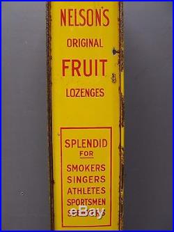 Antique Vintage Nelsons Fruit Pastilles 1d Enamel Sign Vending Machine Railway