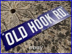 Antique Vintage Original Advertising Enamel Street Road Sign Reclaimed Salvage