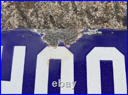 Antique Vintage Original Advertising Enamel Street Road Sign Reclaimed Salvage