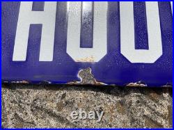 Antique Vintage Original Advertising Enamel Street Road Sign Reclaimed Salvage
