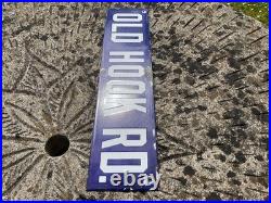 Antique Vintage Original Advertising Enamel Street Road Sign Reclaimed Salvage