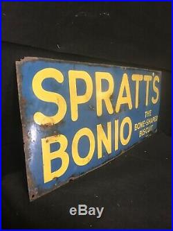 Antique Vintage Original Enamel Sign Shop Advertising Display