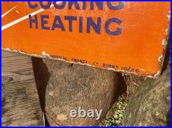 Antique Vintage Royal Daylight Oil Flange Double Sided Advertising Enamel Sign