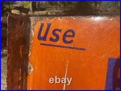 Antique Vintage Royal Daylight Oil Flange Double Sided Advertising Enamel Sign