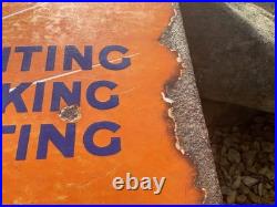 Antique Vintage Royal Daylight Oil Flange Double Sided Advertising Enamel Sign