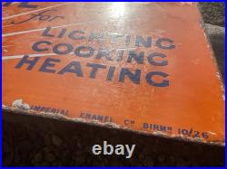 Antique Vintage Royal Daylight Oil Flange Double Sided Advertising Enamel Sign