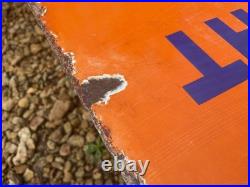 Antique Vintage Royal Daylight Oil Flange Double Sided Advertising Enamel Sign