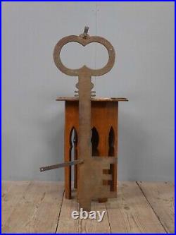 Antique Vintage Tole Victorian Locksmiths Trade Sign Key Not Enamel Folk Art