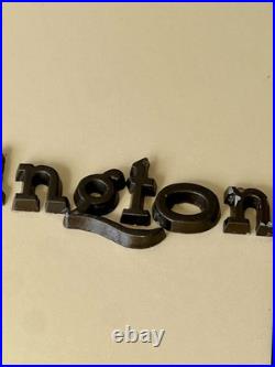 Antique Vintage Worthington Pub Enamel Sign Raised Metal Letters 20x11 Rare Exc