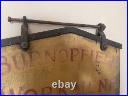 Antique Wooden Sign Burnofield Newcastle Not Enamel Advertising Vintage