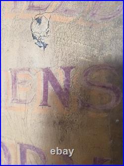 Antique Wooden Sign Burnofield Newcastle Not Enamel Advertising Vintage
