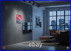 Authentic Double-Sided Vintage Japanese Tabako & Newspaper Enamel Sign