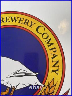 Aylesbury Brewery Company A. B. C Vintage Advertising Enamel Sign 14 X 14 Rare