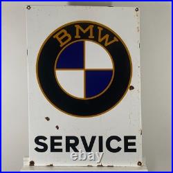 BMW Enamel Sign 68x48x1cm (26.8x18.9x0.4) Nice Service Garage Vintage Decor