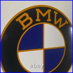 BMW Enamel Sign 68x48x1cm (26.8x18.9x0.4) Nice Service Garage Vintage Decor