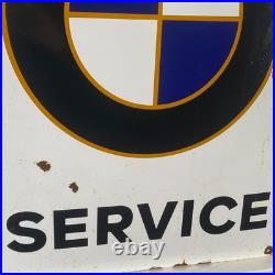 BMW Enamel Sign 68x48x1cm (26.8x18.9x0.4) Nice Service Garage Vintage Decor