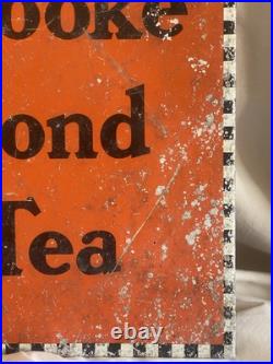 BROOKE BOND TEA Enamel Advertising Sign Vintage Collectable Cafe Shop Decor