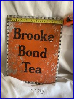 BROOKE BOND TEA Enamel Advertising Sign Vintage Collectable Cafe Shop Decor