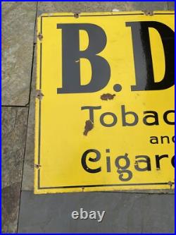 B D V BDV Rare Large Vintage Enamel Sign Lovely Man Cave WW1 to WW2