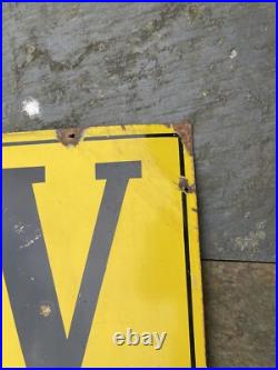 B D V BDV Rare Large Vintage Enamel Sign Lovely Man Cave WW1 to WW2