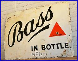 Bass bottle 1930s advertising enamel sign vintage retro antique industrial decor