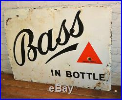 Bass bottle 1930s advertising enamel sign vintage retro antique industrial decor