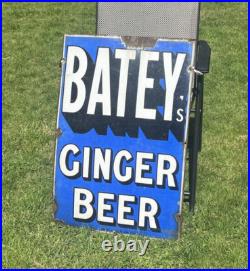 Batey's Ginger Beer Chromo Wolverhampton Original Enamel Sign VERY RARE