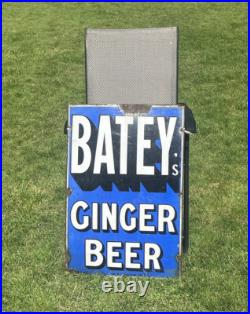 Batey's Ginger Beer Chromo Wolverhampton Original Enamel Sign VERY RARE
