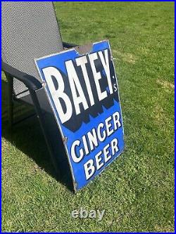 Batey's Ginger Beer Chromo Wolverhampton Original Enamel Sign VERY RARE