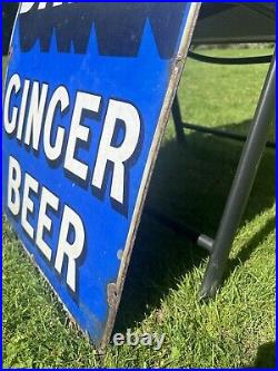 Batey's Ginger Beer Chromo Wolverhampton Original Enamel Sign VERY RARE