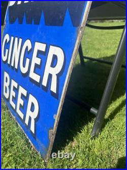 Batey's Ginger Beer Chromo Wolverhampton Original Enamel Sign VERY RARE