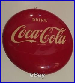 Bottone Coca Cola Insegna Smaltata Sign Tabella Vintage Drink Vintage Enamel