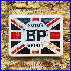 Bp Motor Spirit Illuminated Led Light Box Wall Sign Garage Vintage Not Enamel