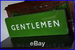 Br Gentlemen Enamel Railway Train Station Platform Sign British Railways Vintage