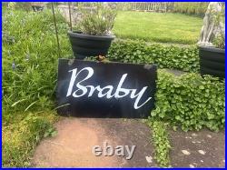 Braby Vintage Enamel Advertising Sign Early To Mid 20th Century