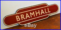 Bramhall LNWR totem railway enamel sign railwayana rail vintage antique mancave