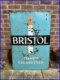 Bristol Tipped Cigarettes vintage enamel sign