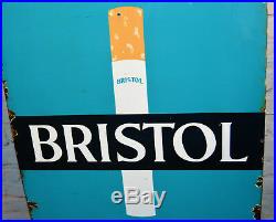 Bristol cigarettes advertising pictorial enamel sign garage kitchen vintage retr