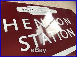British Railways Enamel Direction Sign Hendon Station BR Midland Vintage